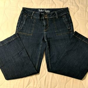 Dark wash trouser jeans